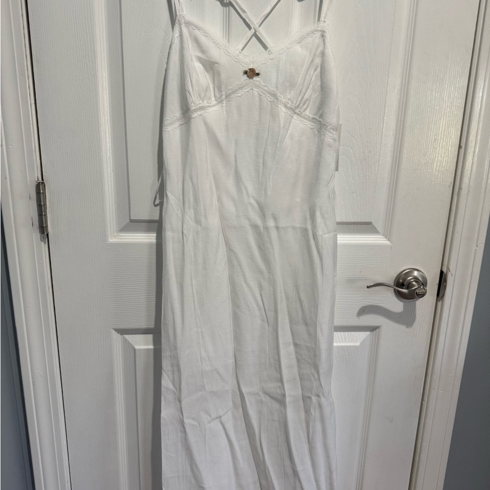 Elegant White Slip Dress